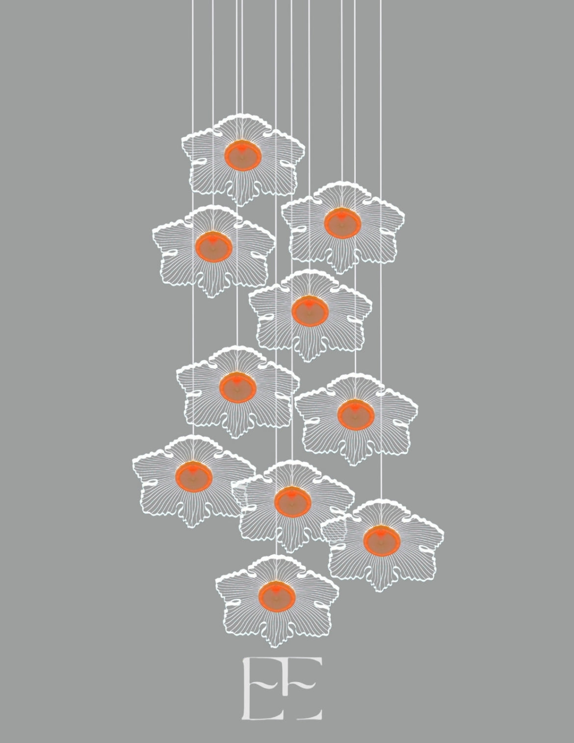 A270 Acrylic LED Flower Set of 10