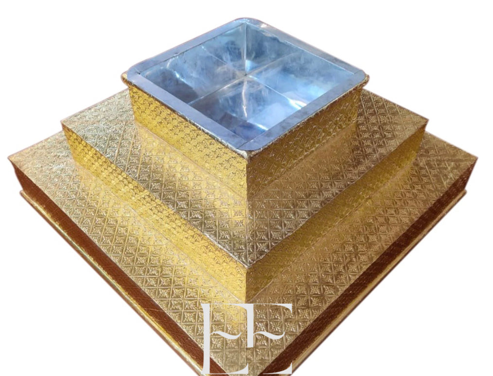 A024 Gold Hawan Kunds for Decor and Wedding