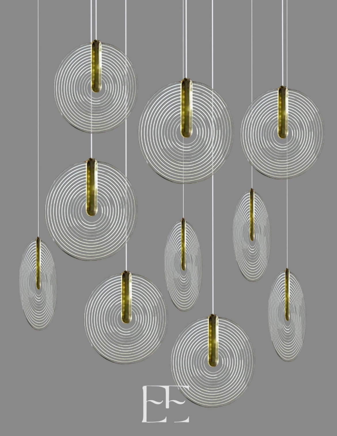 A272 Brushed Disc Lights Set of 10