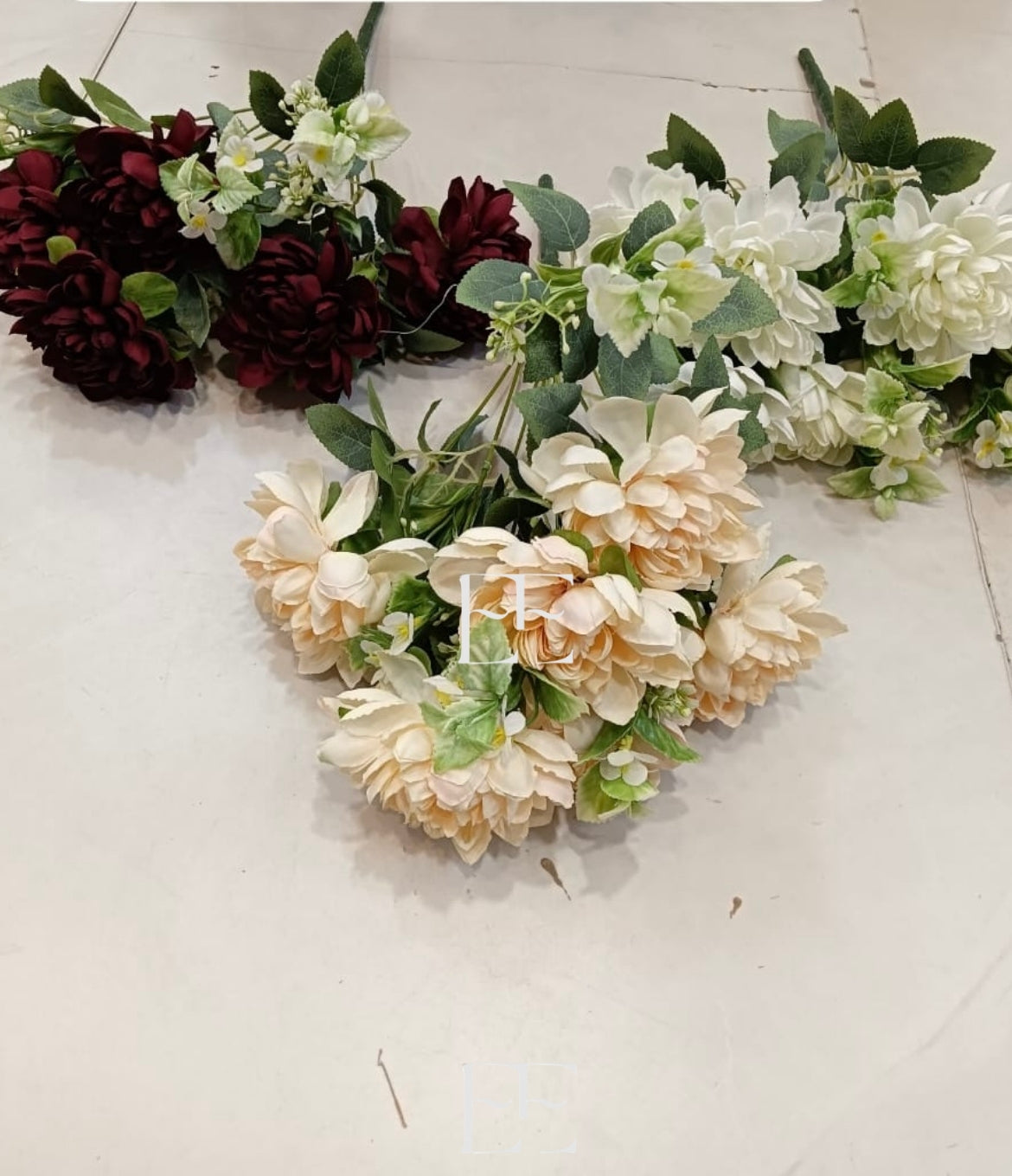 A159 6 Open Head Peony x 5 Fillers