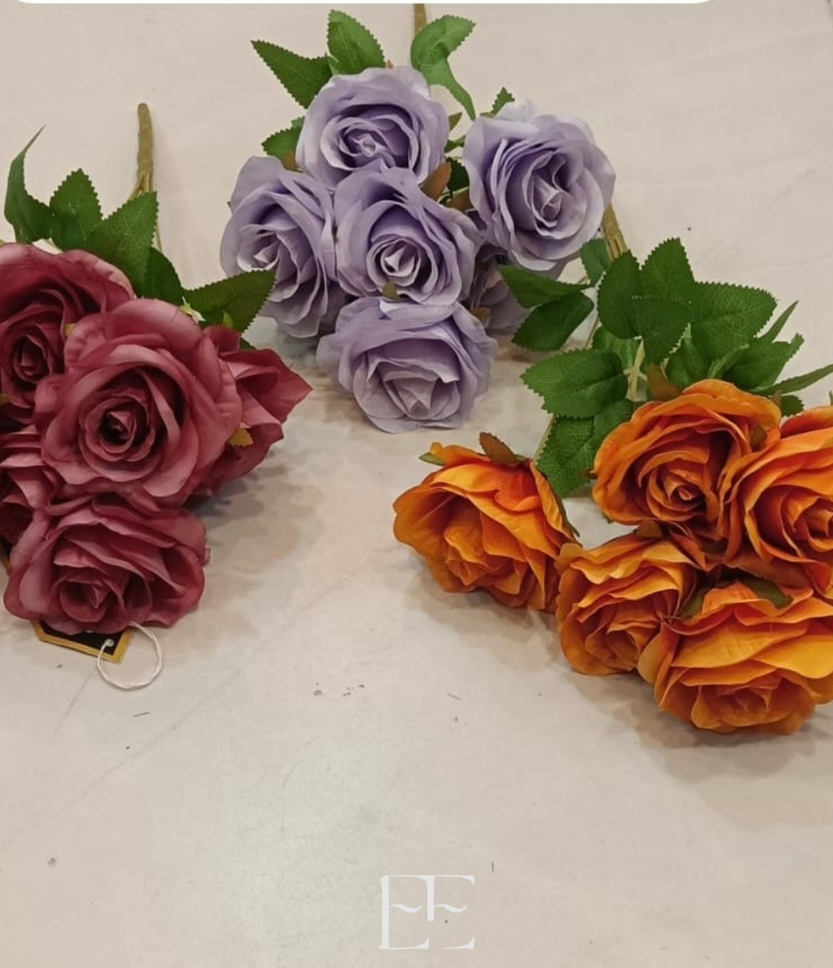 A220 Silk Flower Rose Bunch of 7