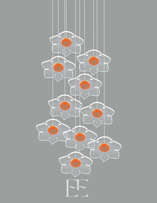 A270 Acrylic LED Flower Set of 10