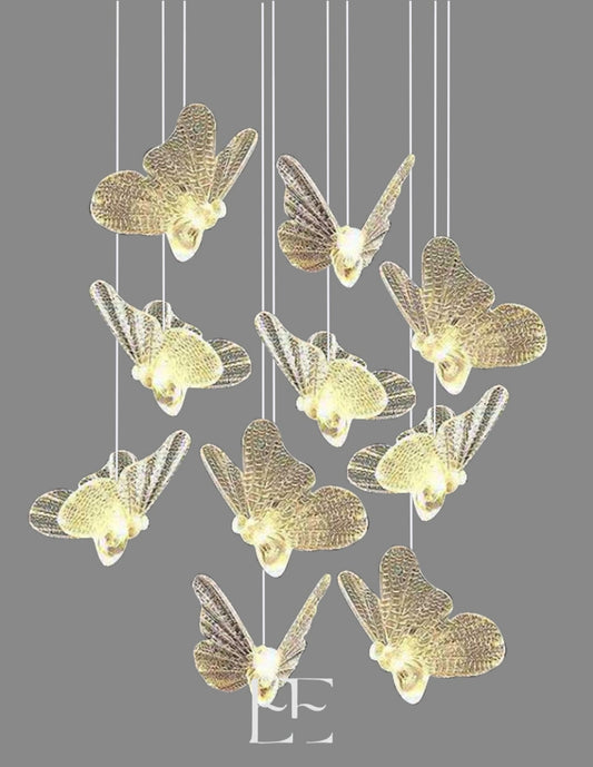 A268 Acrylic Butterfly LED Set of 10