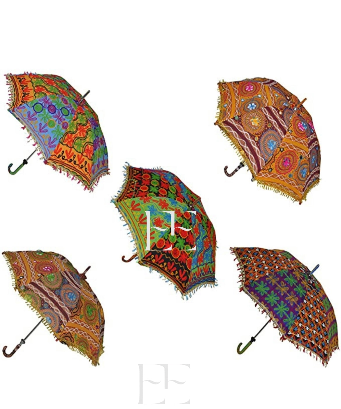A261 Embroidered Decorative Event Umbrellas
