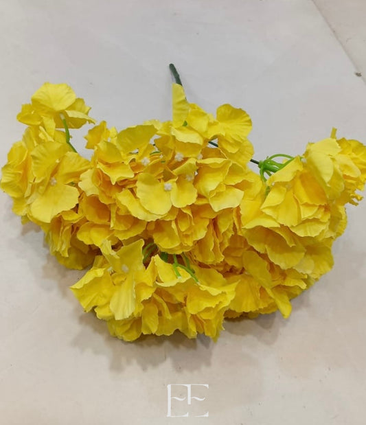 A183 Yellow Hydrangeas Bunch of 5