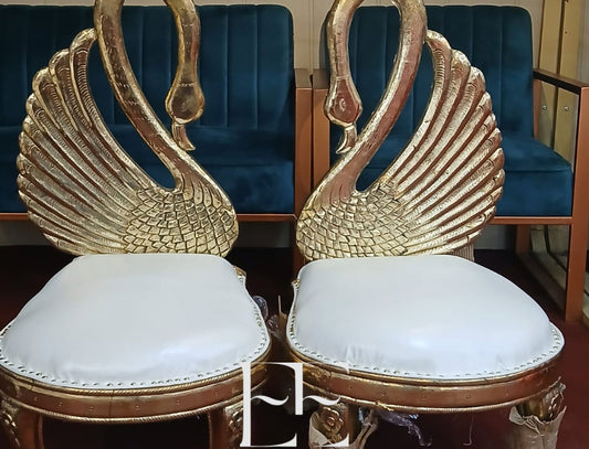 A028 Classic Gold Frame Wedding Chair set of 2