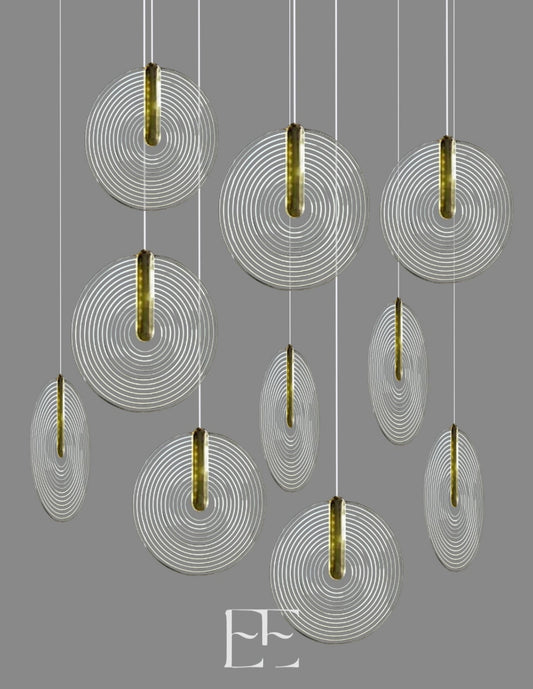 A272 Brushed Disc Lights  Set of 10