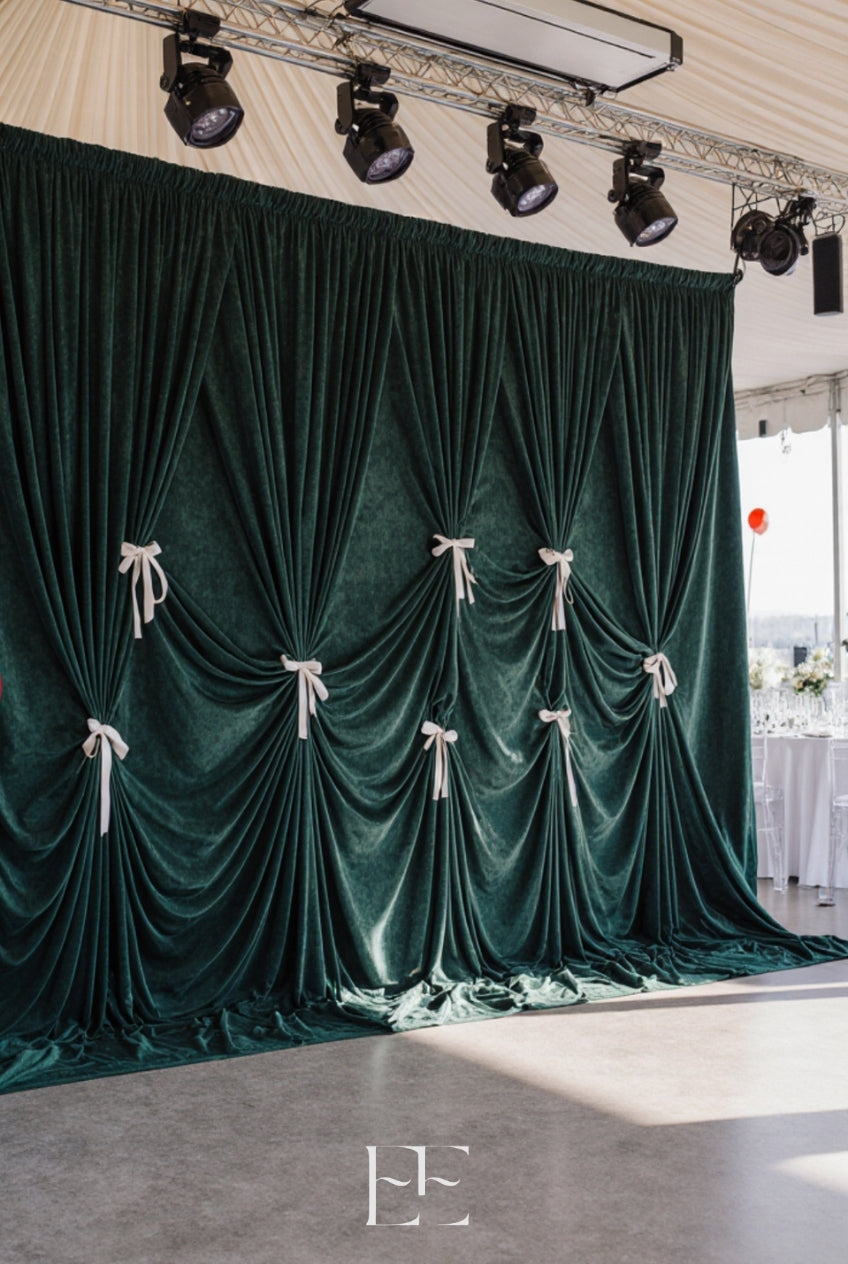 A298 Luxury Fabric Backdrop (Customisation available in Colour, Size & Style)