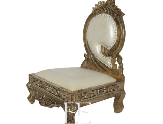 A041 White with gold Vedi chairs Set of 2