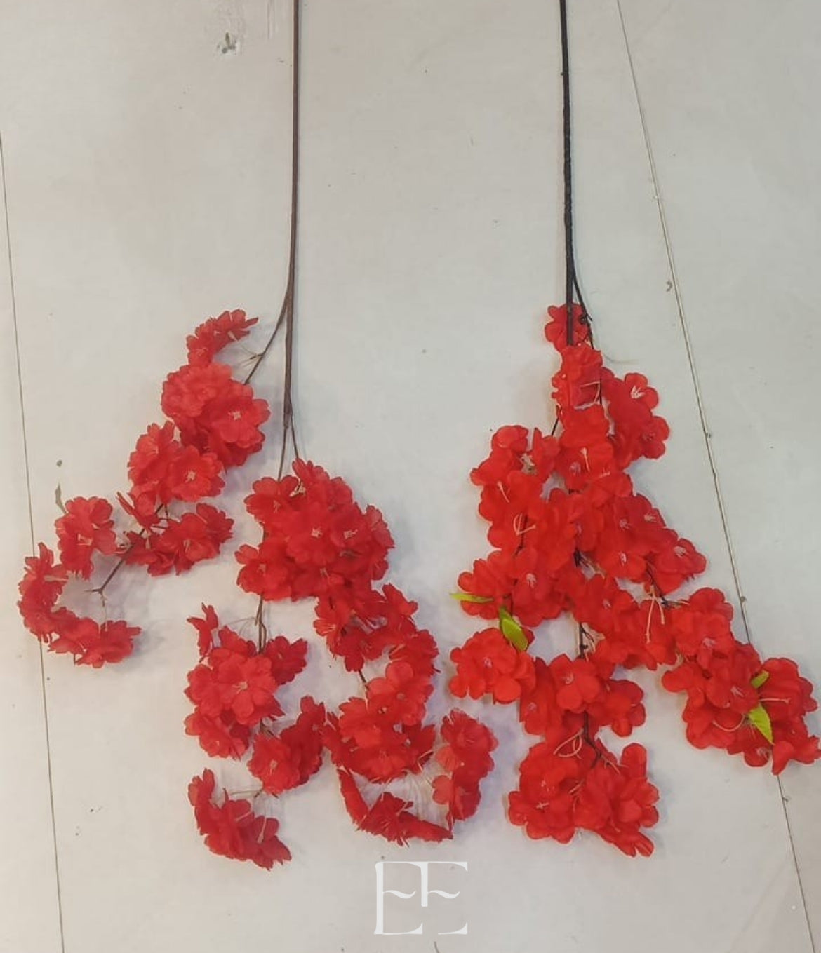 A211 Red Cherry Blossom Stem