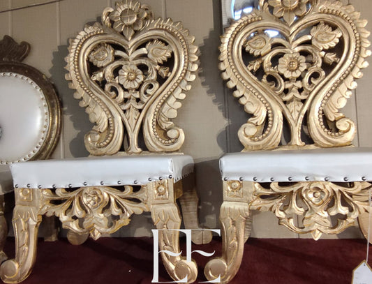 A030 Luxury Gold Frame Wedding Chair set of 2
